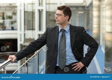 Attractive Businessman Stock Photo Image Of Notebook 5430790