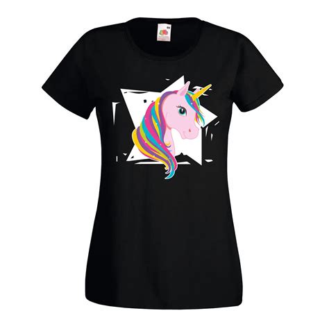 Einhorn Damen T Shirt Star Mit Unicorn Motiv Spruch Fun Cool Ladyfit