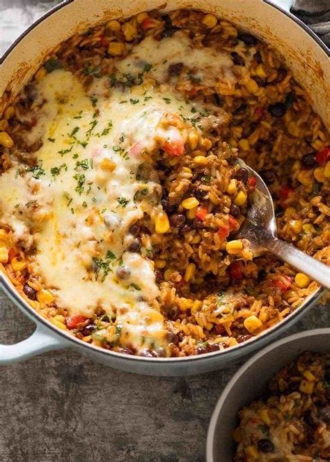 Mexican Ground Beef Casserole With Rice Beef Mince Recipe Minced