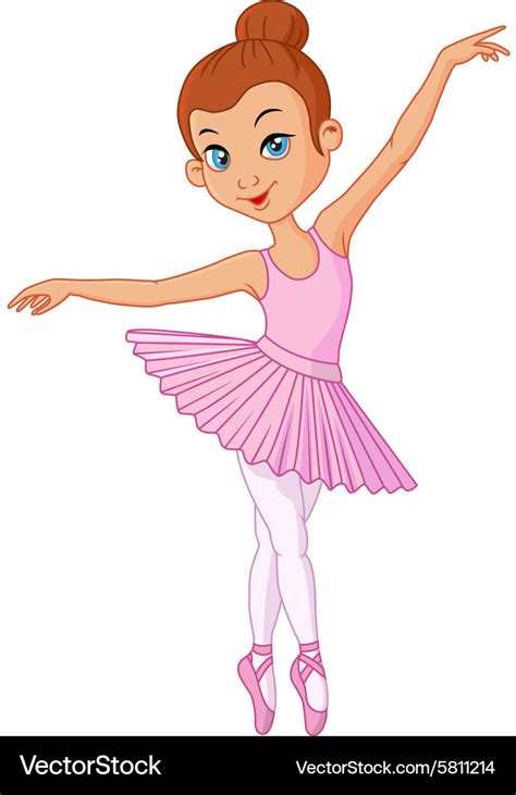 Cartoon Young Girl Ballet Dancer Royalty Free Vector Image