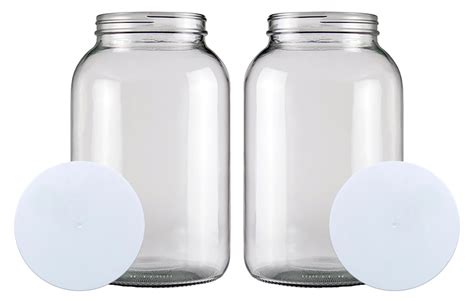 Home Brew Ohio One Gallon Glass Jar With Lid Set Of 2