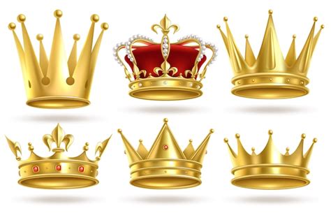 Corone Doro Realistiche Corona Doro Re Principe E Regina E