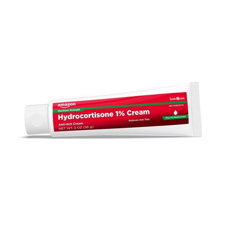 Amazon Basic Care Maximum Strength Hydrocortisone 1 Percent Anti Itch Cream Plus 10 Moisturizers