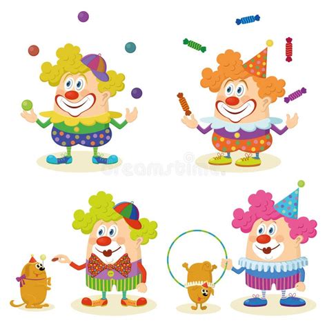 Circus Clowns  And Eps Stock Vector Illustration Of Silly 1031287