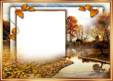 Abstract Autumn Floral Frame Available In Png File Format To Use For
