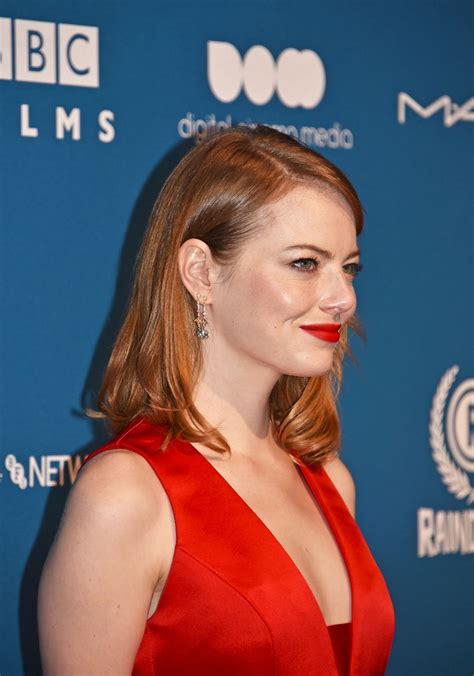 Emma Stone Hot In Red Hot Celebs Home