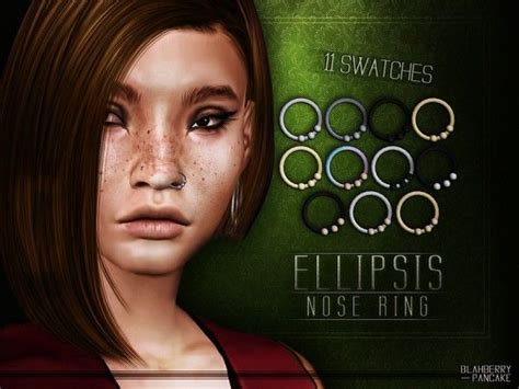 The Sims Resource Ellipsis Nose Ring By Blahberry Pancake • Sims 4