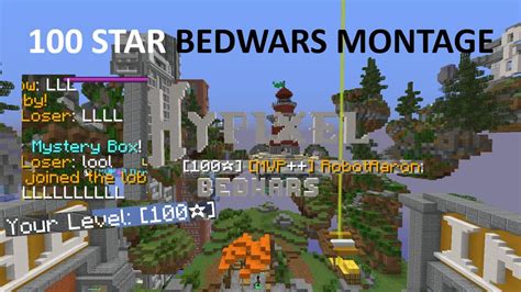 100 Star Bedwars Montage Youtube