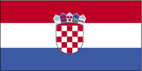 La bandera de croacia consiste en tres bandas horizontales de igual tamaño de color rojo, blanco y azul. Banderas de Croacia