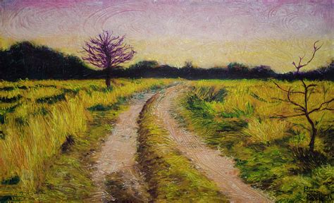 The Dirt Road Painting By Ron Richard Baviello