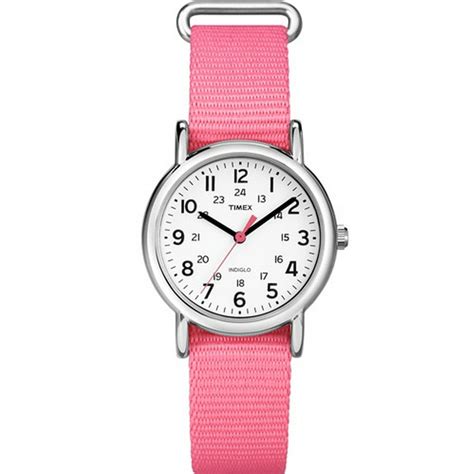 Timex Timex Womens Pink Weekender Nylon Strap Watch