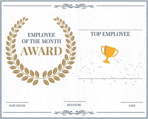 Employee Appreciation Awards Certificates