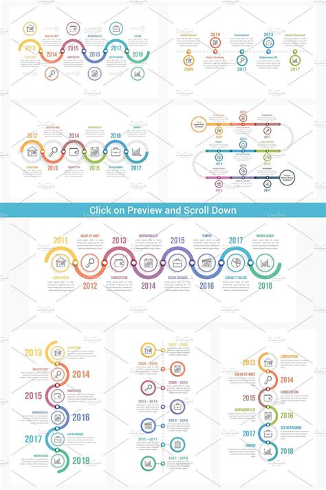 Timeline Infographics 8 Templates Convertedoutlinesfilelive