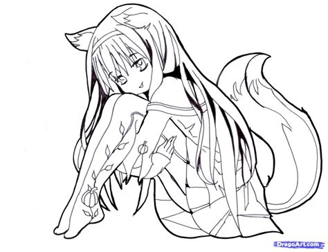 25 Ideas For Kawaii Fox Girl Coloring Pages In 2020 Anime Wolf Girl Anime Wolf Drawing Cute