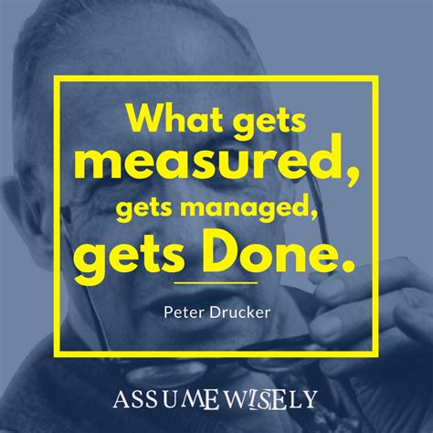 What gets measured gets improved. if you liked these peter drucker quotes then please share this post to help others. What gets measured, gets managed, gets Done. ~ Peter ...