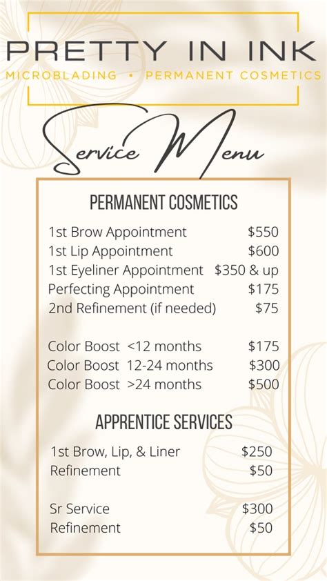 pretty in ink microblading and permanent cosmetics kansas city service menu