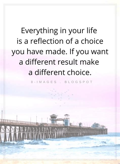 Everything In Your Life Is A Reflection Of A Choice You Have Made