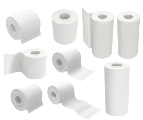 Premium Vector Toilet Paper Roll Isolated On White Background Mock