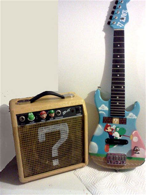 Super Mario Bros Guitar And Question Block Amp Pic