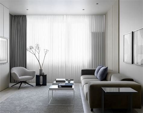 Monochrome Apartment On Behance Interior Design Monochrome Interior
