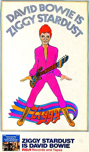 David Bowie Ziggy Stardust 1972 Album Release Promo Poster Ebay