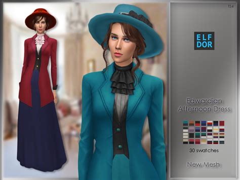 The Sims Resource Edwardian Afternoon Dress