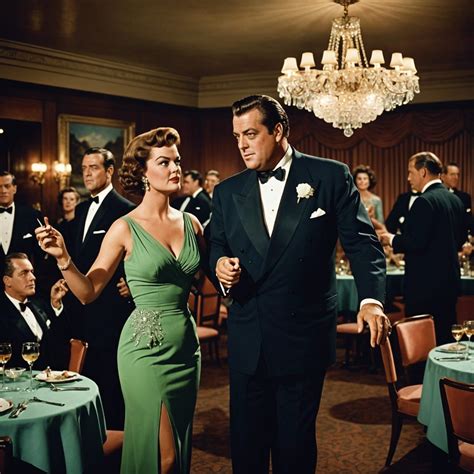 Colorized Raymond Burr dancing with Barbara Hale in cocktail bar lounge