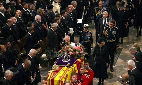 Queen’s Funeral Procession: William, Harry, More Walk Behind Coffin
