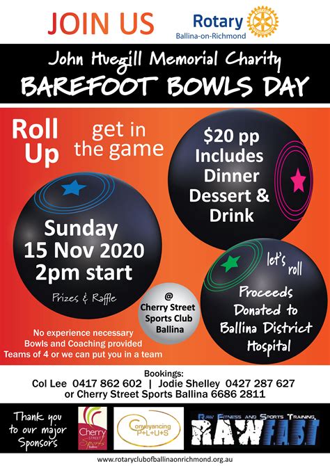 2020 Bowls Day Fundraiser Flyer Rotary Club Of Ballina On Richmond