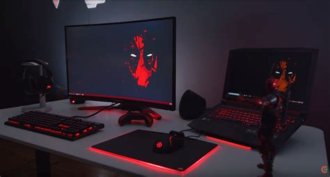 Kawaii colors inspired techniflex synthetic upholstery. Deadpool themed battlestation! | Gaming room setup, Video ...