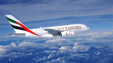 Download Cloud Emirates Aircraft Airplane Vehicle Airbus A380 4k Ultra