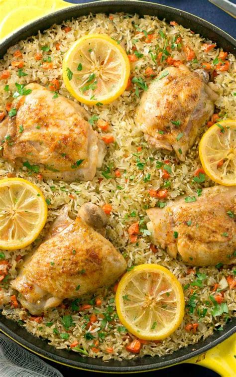 One Skillet Mediterranean Chicken And Rice Delicious Meets Healthy