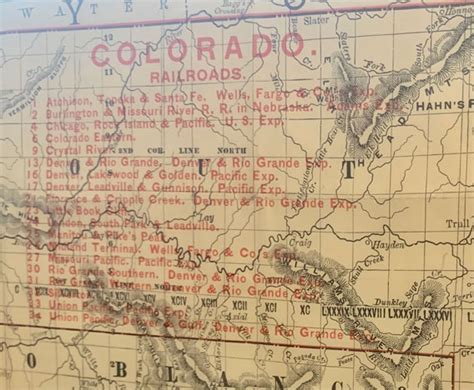 Colorado Railroads By Railroad Map Very Good Map 1895 Ken