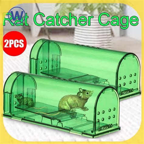 Ready 2pcsset Plastic Mouse Trap Reusable Rat Catcher Cage Rodent Pest