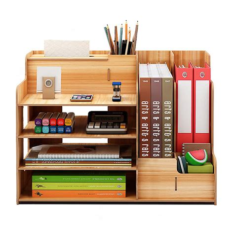 Buy Wooden Office Desk Organizers And Accessories Multi Functional