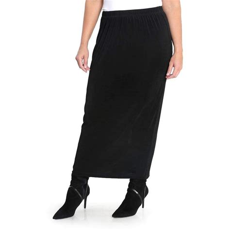 Vikki Vi Classic Black Straight Maxi Skirt