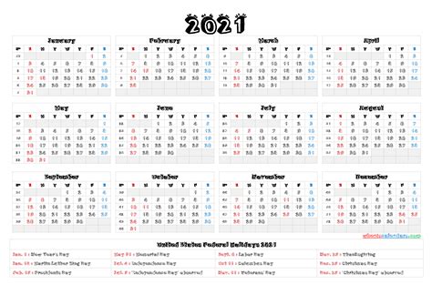 Mini Calendar Printable 2021 Filnhunt