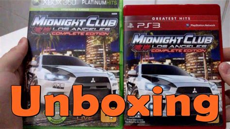 Midnight Club Los Angeles Xbox 360ps3 Unboxing Youtube