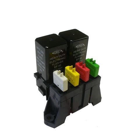 Atc 4 Way Fuse With Dual Relay Panel Block Holder With Buss Bar And