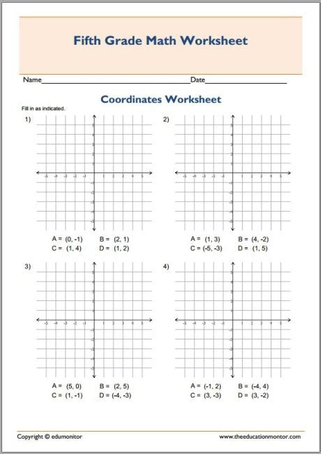 plotting coordinates    quadrants worksheets