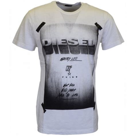 Diesel T Diego Hn Cotton Printed White T Shirt Clothing From N22