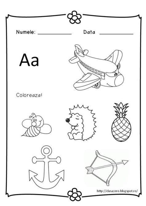 Fise Litere Clasa Pregatitoare Letter Worksheets Kindergarten Math