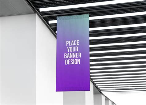 An Indoor Advertising Hanging Banner Mockup To Showcase Your Instore Ad