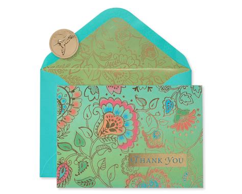 Blank Inside Bohemian Thank You Boxed Blank Note Cards And Envelopes