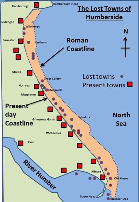 The Holderness Coastline In 2024 Holderness Yorkshire Map