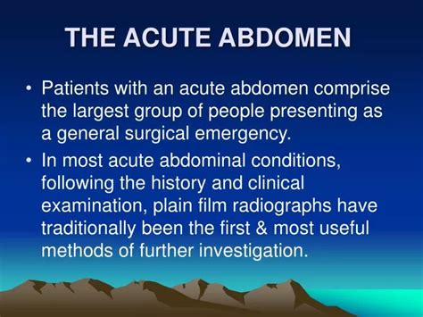 Ppt The Acute Abdomen Powerpoint Presentation Free Download Id6225746