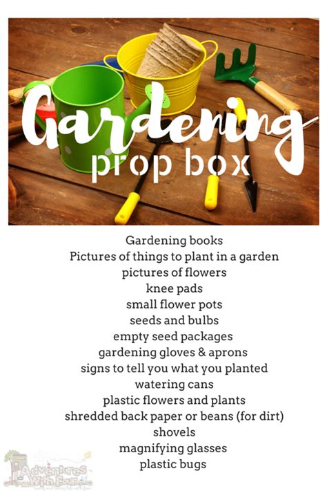 Gardening Prop Box Ideas For Pre Schoolers Bring The Fun Indoors
