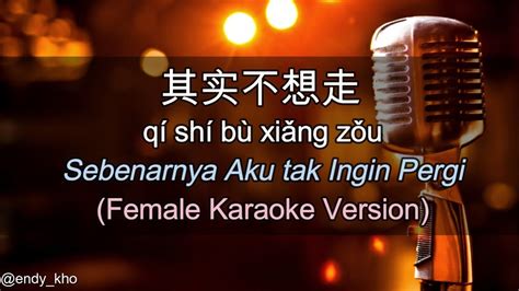 Qi Shi Bu Xiang Zou 其实不想走 Emil Chou 周华健 ] 伴奏 Ktv Karaoke Female Key Pinyin Lyric Dan