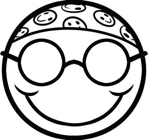 Sunglass Emoji Coloring Page Coloring Pages