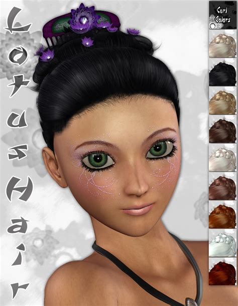 Lotushair For Victoria 4 And Aiko 4 Daz 3d